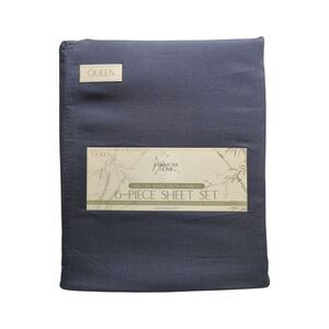 Harmony Home 6-Piece Sheet Set, Viscoise Made from Bamboo, Queen - Blue